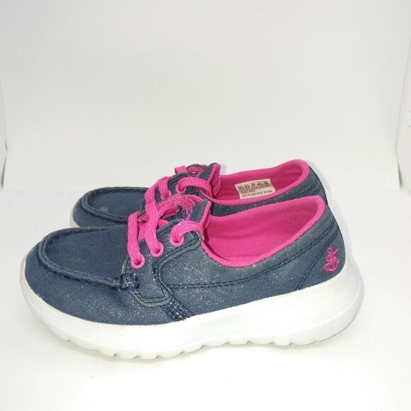Skechers Go Walk Joy Shore Lights Comfort Shoes Little Kids Size 10.5 Blue, Pink - Picture 7 of 8